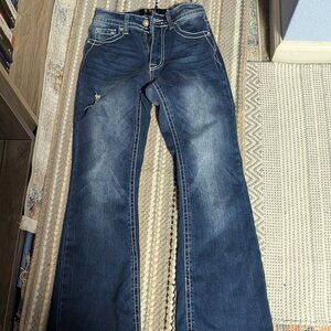 Rebel Bling Light Wash Bootcut Jeans